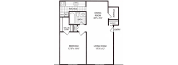 A black and white image of a floor plan for a house.