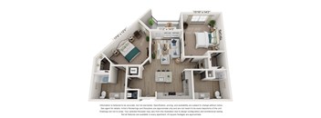 a floor plan of the villas at houston levee west apartments in cordova,