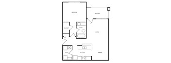 a drawing of a floor plan of a house with bedrooms and a living room