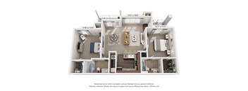 A 3D floor plan of a house with dimensions and a disclaimer at the bottom.