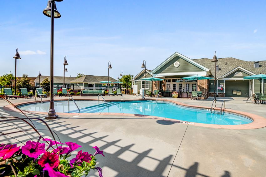 the swimming pool at our apartments