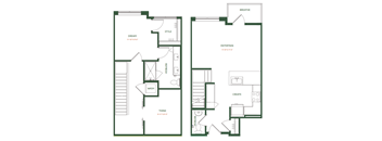 A floor plan of a house with rooms named Dream, Style, Entertain, Create, and Think.