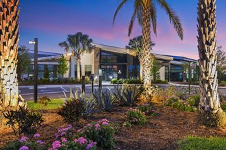 a building with palm trees in front of it - Photo Gallery 3