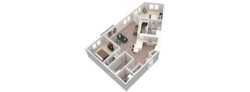 a floor plan of a home with a bedroom and a living room