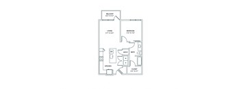 a floor plan of a 1 bedroom floor plan