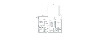 a line drawing of a floor plan of a house