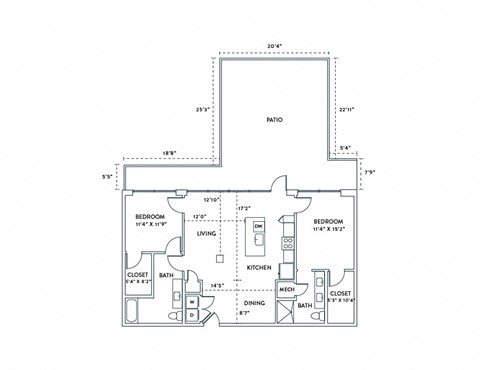 a line drawing of a floor plan of a house
