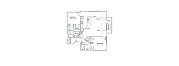 a floor plan of a 1 bedroom floor plan