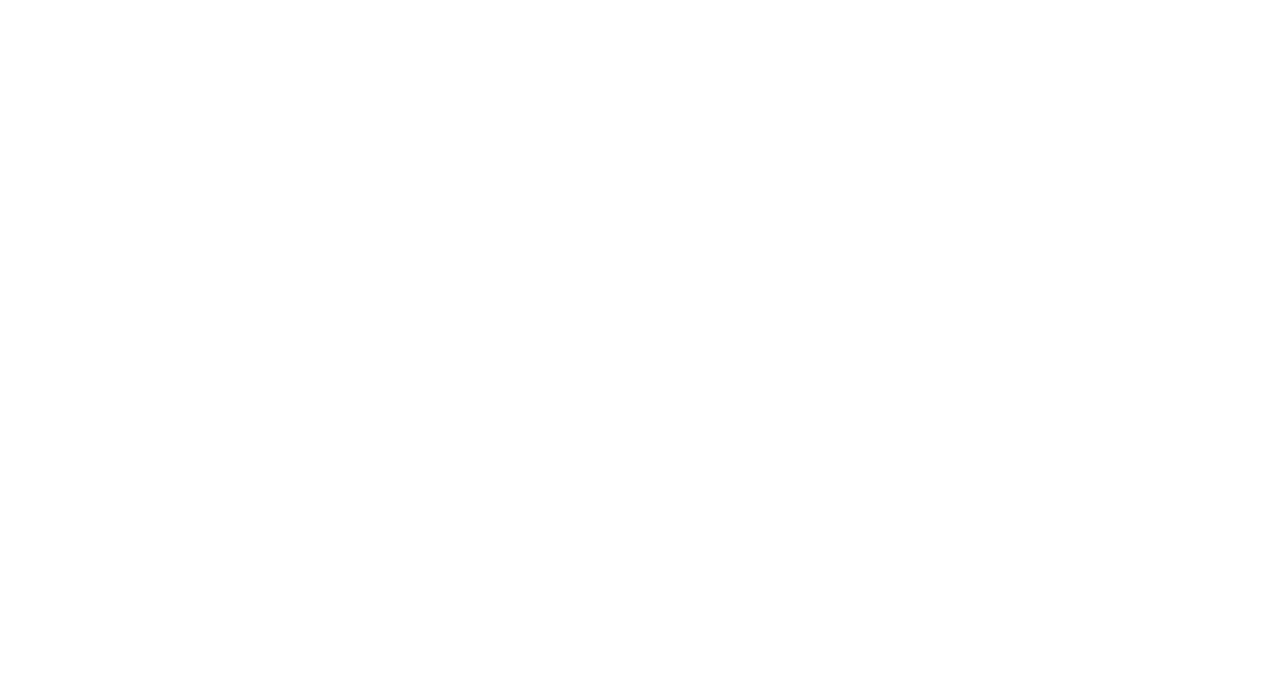 A black and white image with the word "The Tomlin" written in large white letters.