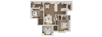 B: Two Bedroom/Two Bathroom