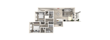 the bedroom floor plan of a 2100 sq ft apartment