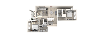 the bedroom floor plan of a 2100 sq ft apartment
