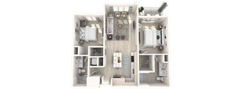 the living room floor plan of a 3 bedroom apartment