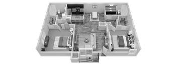A black and white image of a floor plan of a house.