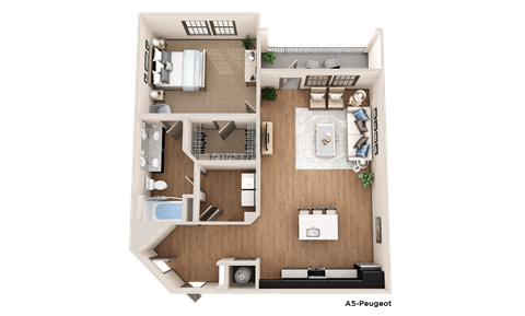 the bedroom floor plan of 460 sq ft
