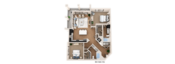 the bedroom floor plan of 460 sq ft