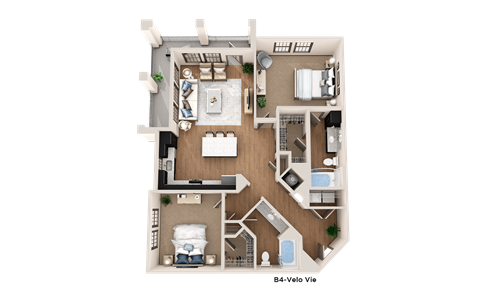 the bedroom floor plan of 460 sq ft