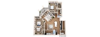a floor plan of a house with a bedroom and a bathroom