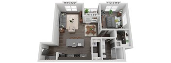 a 2400 sq ft floor plan with a bedroom and a living room