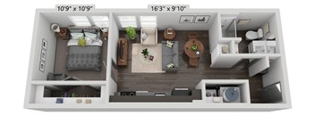 a 2400 sq ft floor plan with a bedroom and a living room