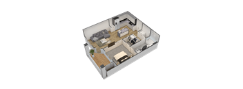 a floor plan of a home with a living room and a dining room