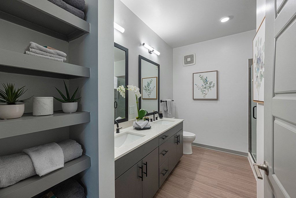 a bathroom with a sink and a toilet and a mirror
