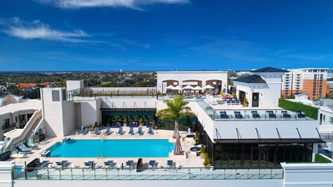 pool view at Altis Grand Central, Tampa, FL