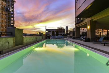 Elevated Pool with Lounging Chairs and Sundeck