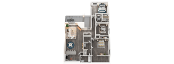 a 1 bedroom floor plan of a 3234 sq ft house