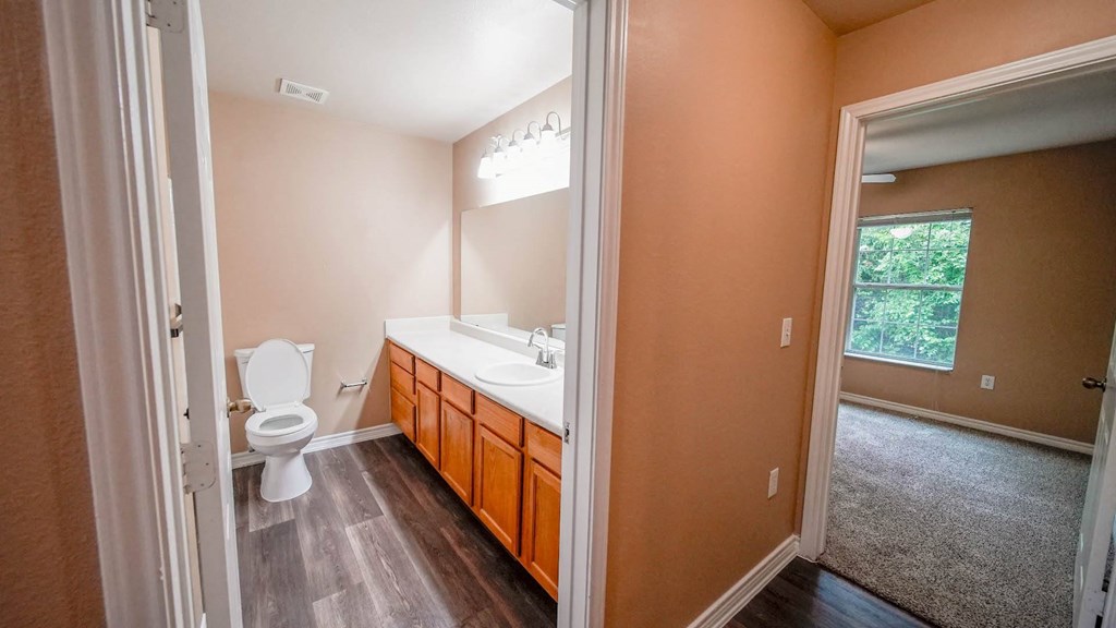 a bathroom with a toilet and a sink and a mirror