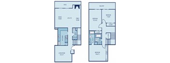 a floor plan of a two bedroom apartment