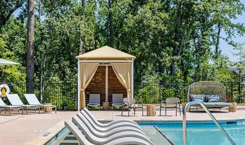 the pool and gazebo at the resort at governors crossing