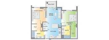 a blueprint of a floor plan of a house