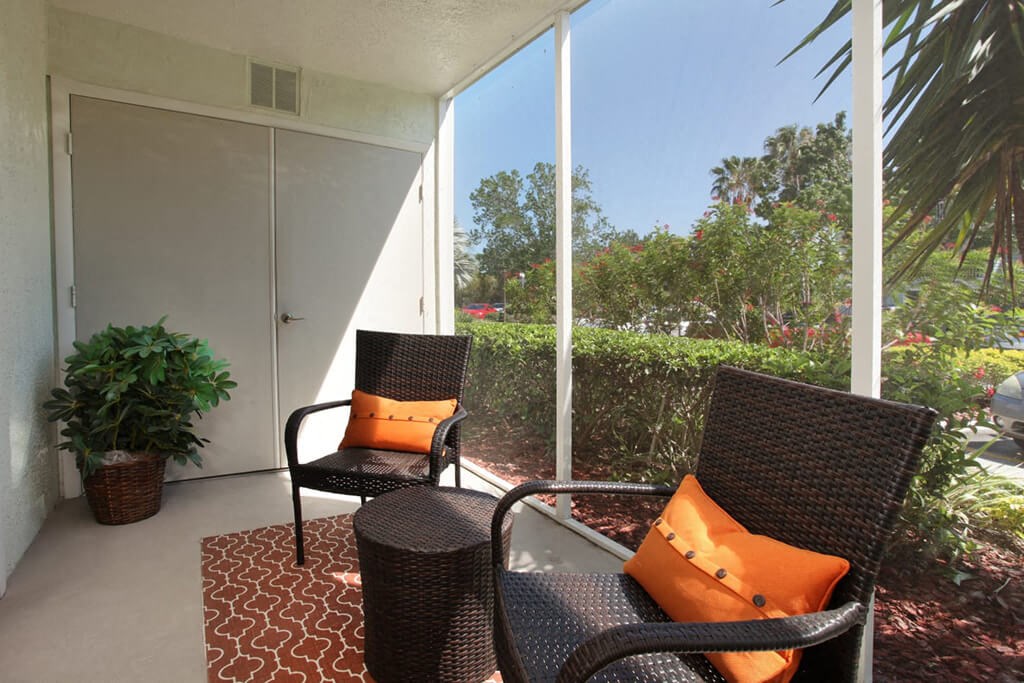 Our patios make for a great entertaining and relaxation spot at Coral Club, Bradenton, FL, 34210