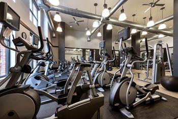State-of-the-art fitness center with cardio theater, treadmill, eSpinner, Nautilus, Smith machine, free weights and other equipment