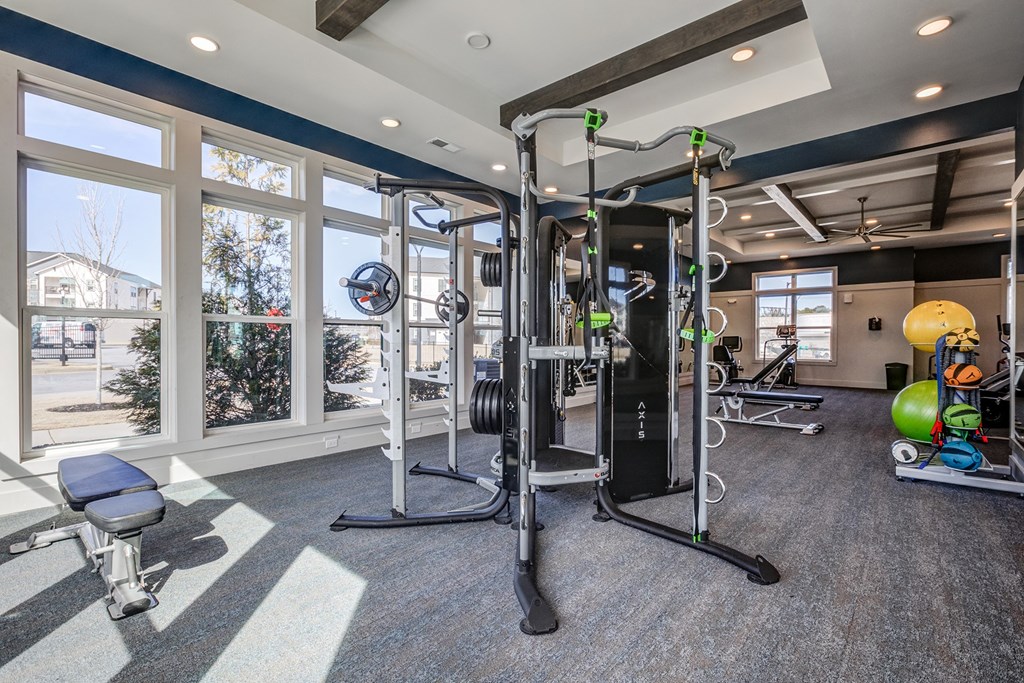 the gym in the clubhouse at the preserve at greatstone