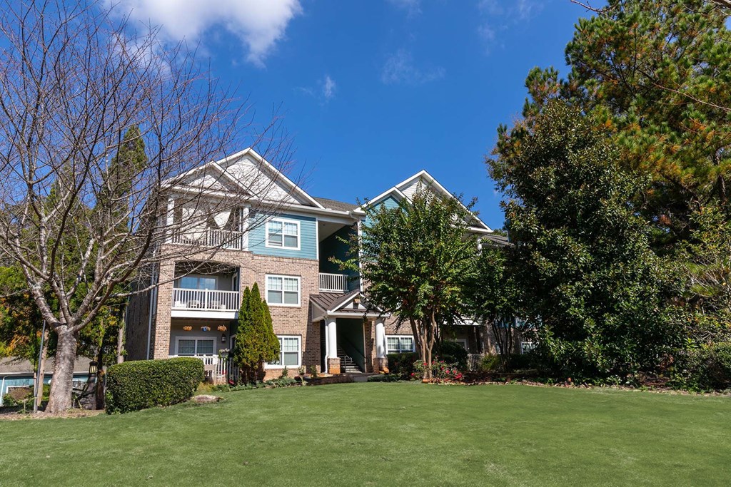 a large lawn in front of a house