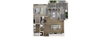 a floor plan of the apartment