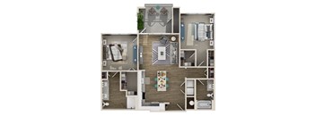 a floor plan of the apartment