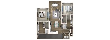 a floor plan of our studio apartment at princeton court apartments in dallas, tx