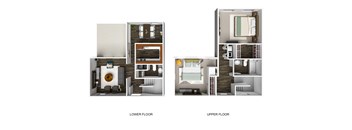A diagram shows the layout of a house with two floors.