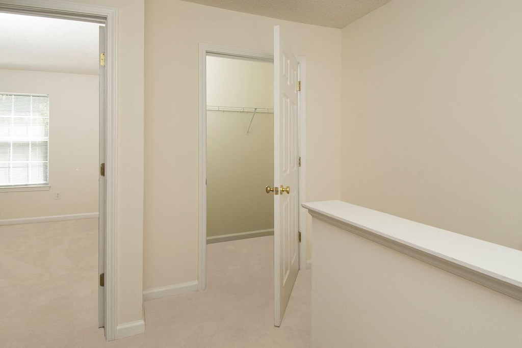 upstairs hallway with closet