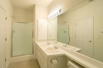 double vanity in the master bathroom