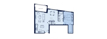 a floor plan of a bedroom apartment