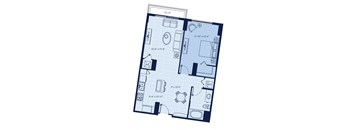a floor plan of a small apartment