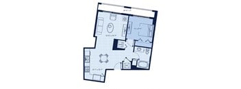 a floor plan of a small apartment