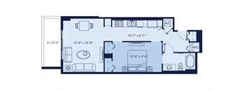 a floor plan of a small apartment at Regatta at New River, Florida