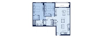 a blueprint of a floor plan of a house at Regatta at New River, Fort Lauderdale, 33301