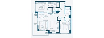a blueprint of a floor plan at Regatta at New River, Fort Lauderdale, 33301