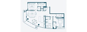 a floor plan of a house at Regatta at New River, Fort Lauderdale, FL